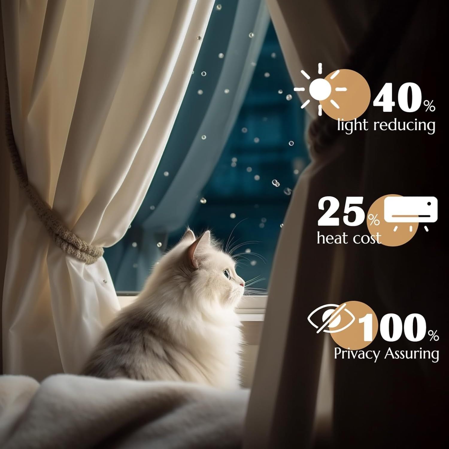 JINCHAN Velvet Drapes for The Living Area, Thermal Insulated Elegant Curtains for The Bedroom, Chic Soft Privacy Curtains, Light Blocking Rod Pocket Window Coverings, 2 Panels in Cream Beige