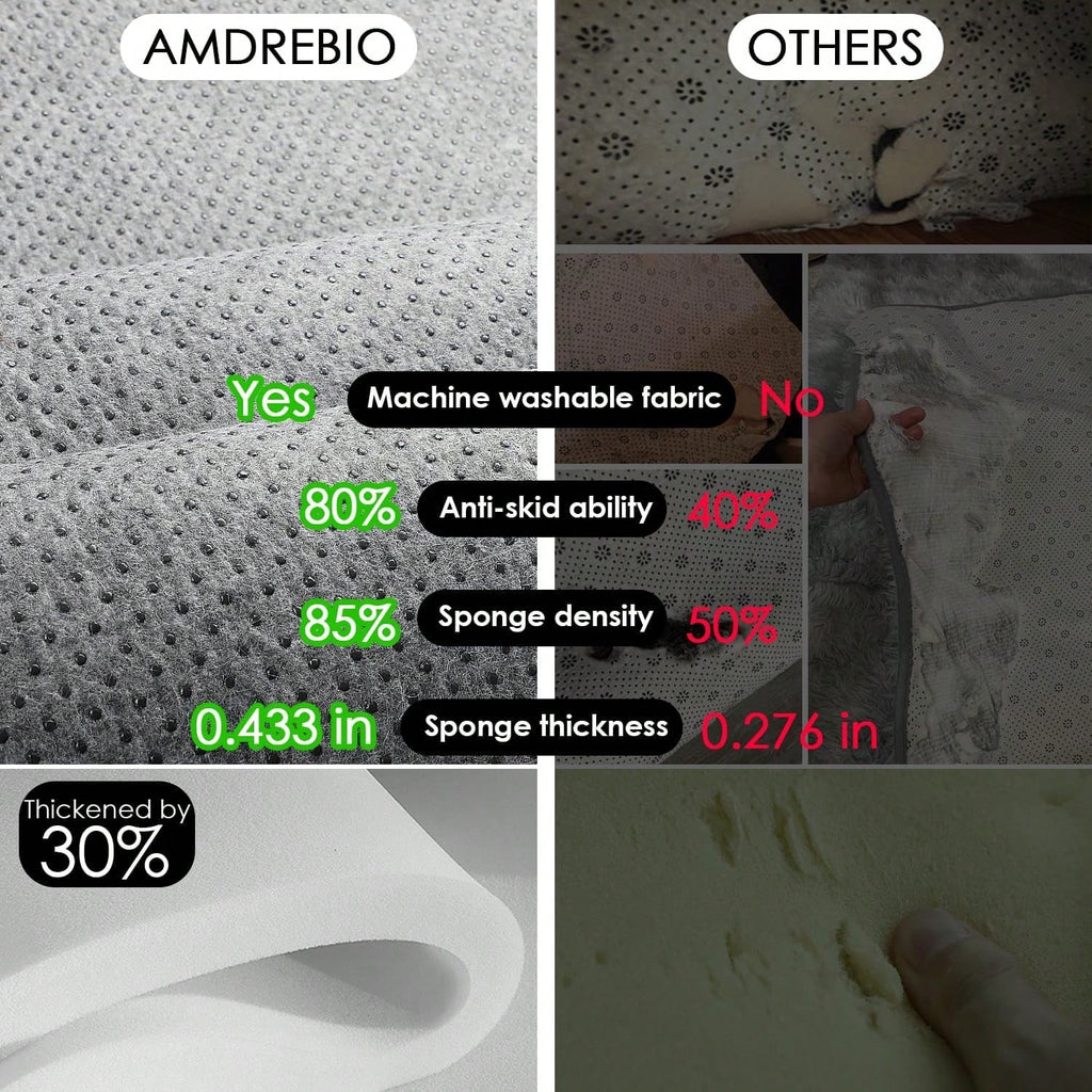 Fluffy and Soft Area Carpet, Bedroom 6X9 Area Carpet, Bedside Carpet, Soft and Fluffy Entrance Carpet, Living Room and Bedroom Home Decoration, Camel