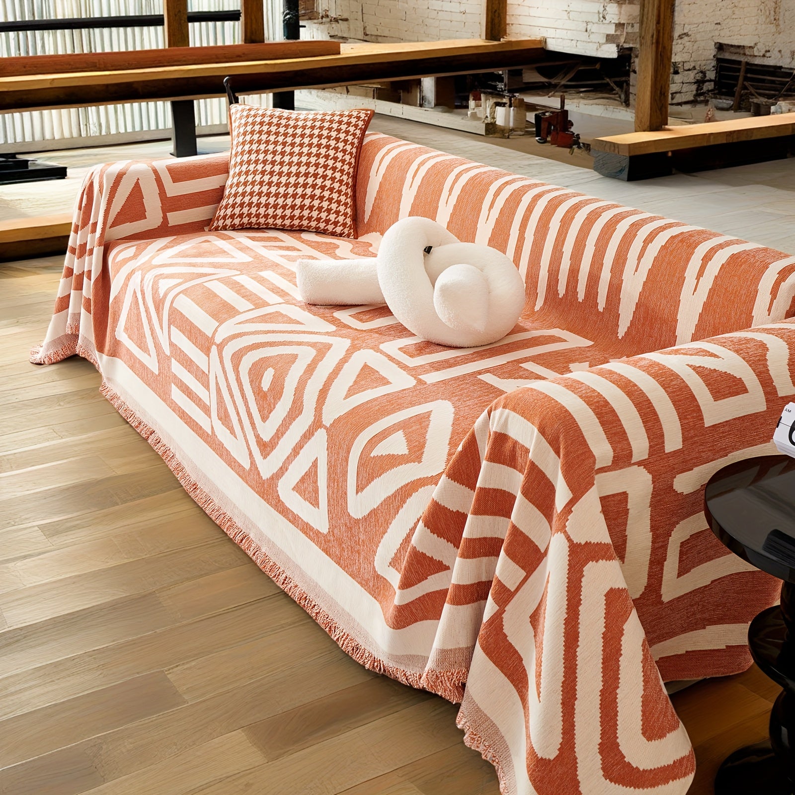 Couch Covers for 3 Cushion Couch Sofa Pet Friendly, Thick, High Quality Boho Couch Cover, Soft Chenille Couch Cover for Dogs Washable